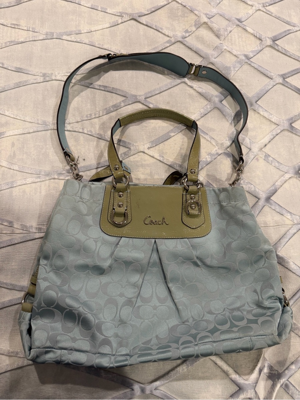 Coach Signature Ashley Sateen Satchel handbag